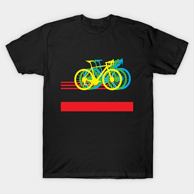 Cycling or bike love graphic  t-shirt T-Shirt by jaz graphic t-shirts